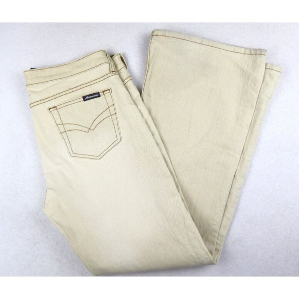 AEROPOSTALE - Y2K - WOMENS BEIGE DENIM JEANS  - BOOT CUT - SIZE 11/12 S